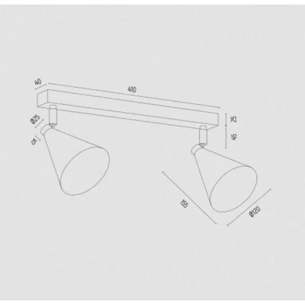 Spot LUCINDA 2xE14/7W/230V verde Argon 7148