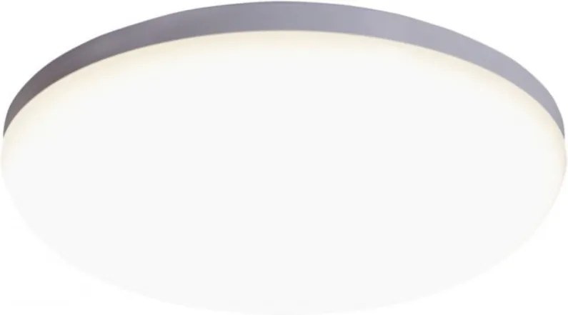 Plafoniera LED Garda sticla acrilica/otel, 1 bec, alb/argintiu, 220 V, 18 W