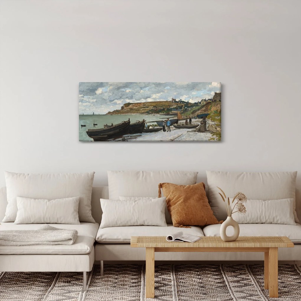 Tablou - Claude Monet, Sainte Adresse, reproducere (120x50 cm)