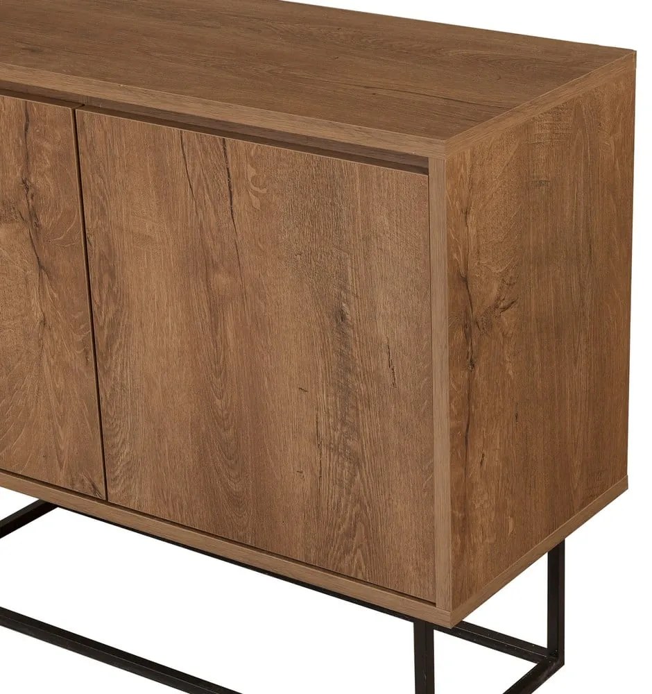 Dulap în culoare naturală cu aspect de lemn de nuc 90x72 cm Rodez – Kalune Design