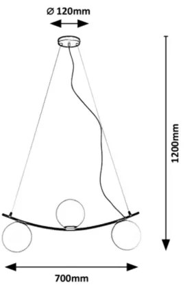 Lustră pe cablu 3xE14/5W/230V Rabalux