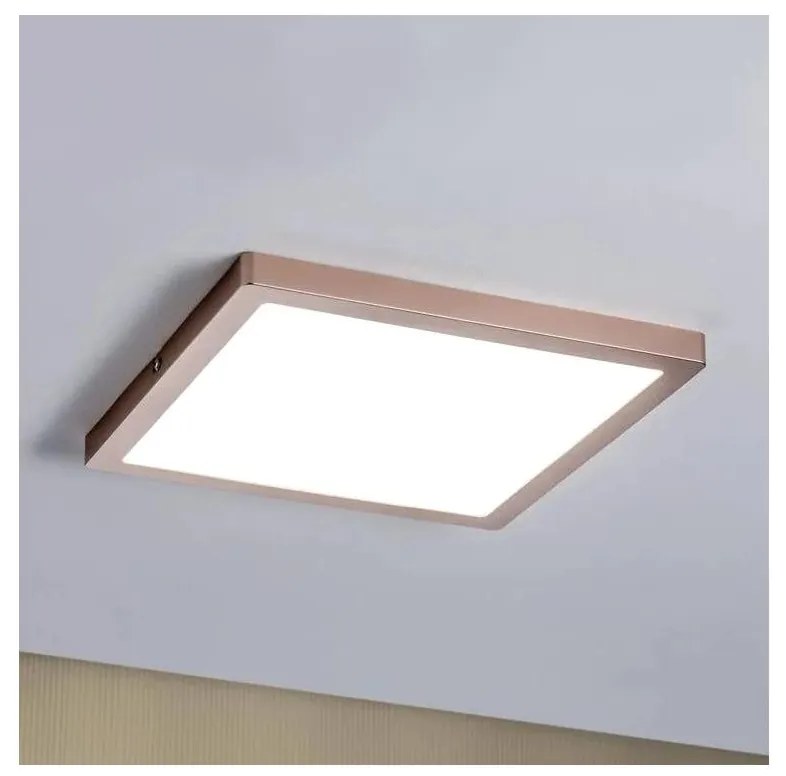 Panou aplicat LED/20W Paulmann 70941 ATRIA 230V 4000K 30x30 cm roz-auriu