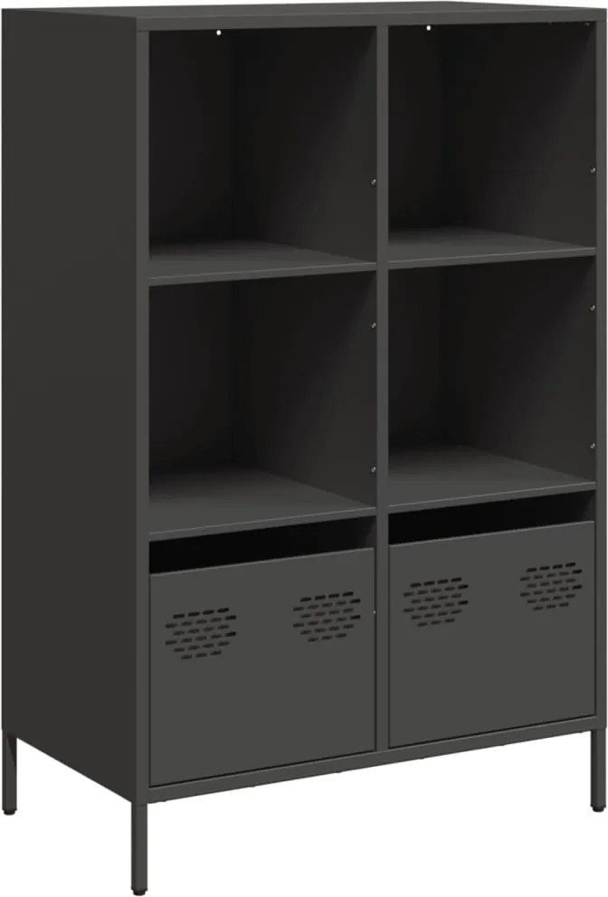 vidaXL Dulap înalt, negru, 68x39x103,5 cm, oțel
