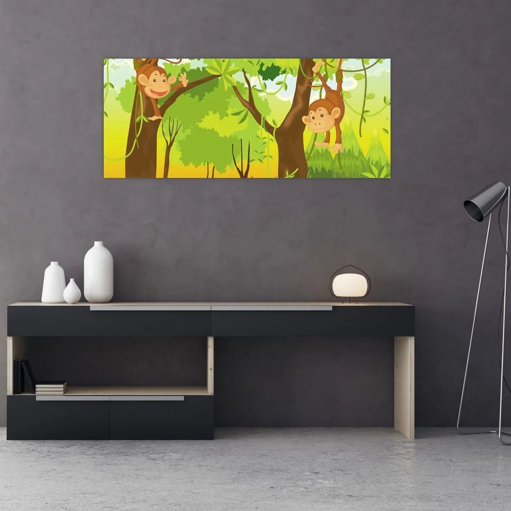 Tablou - Maimuțe (120x50 cm)