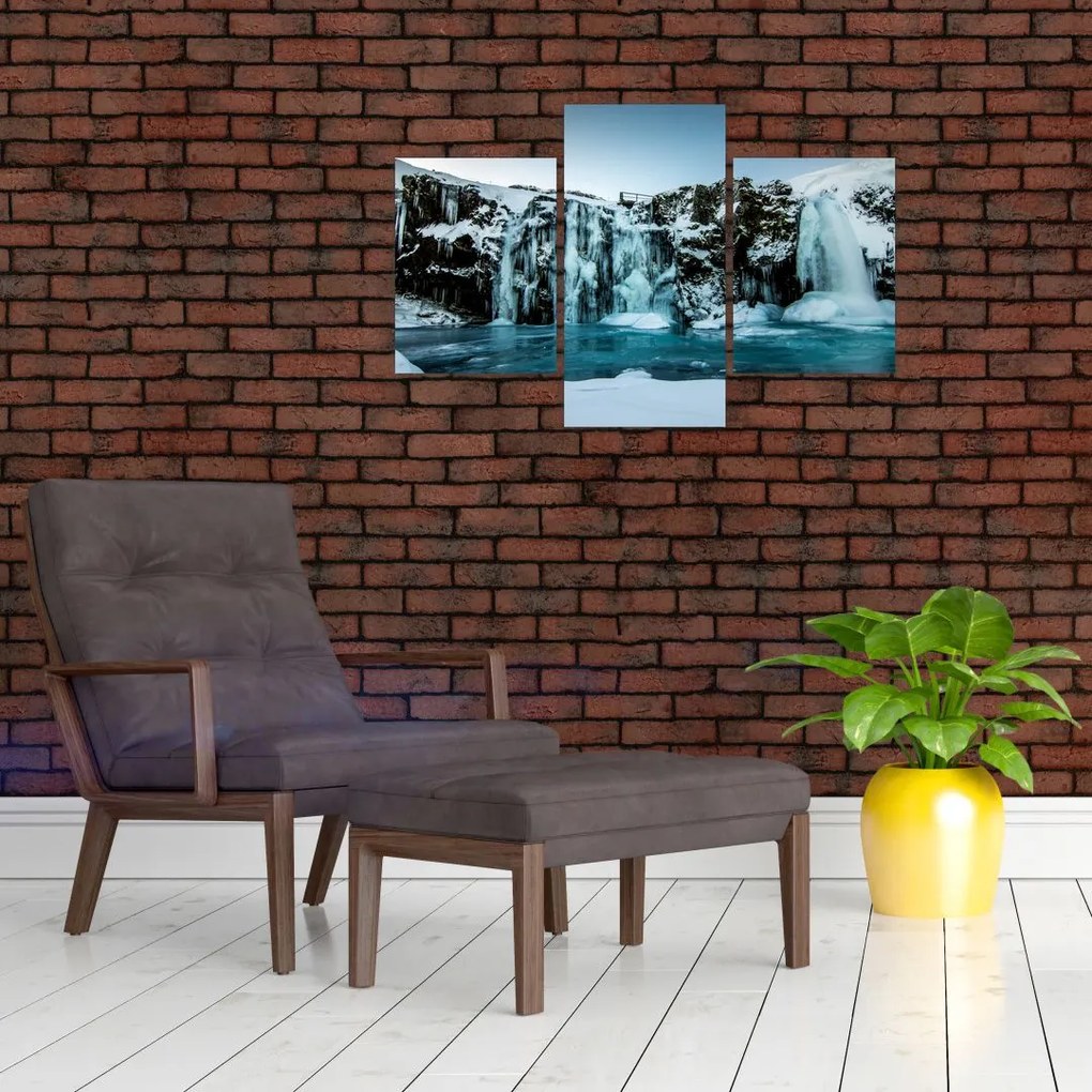 Tablou cu cascade înghețate (90x60 cm)