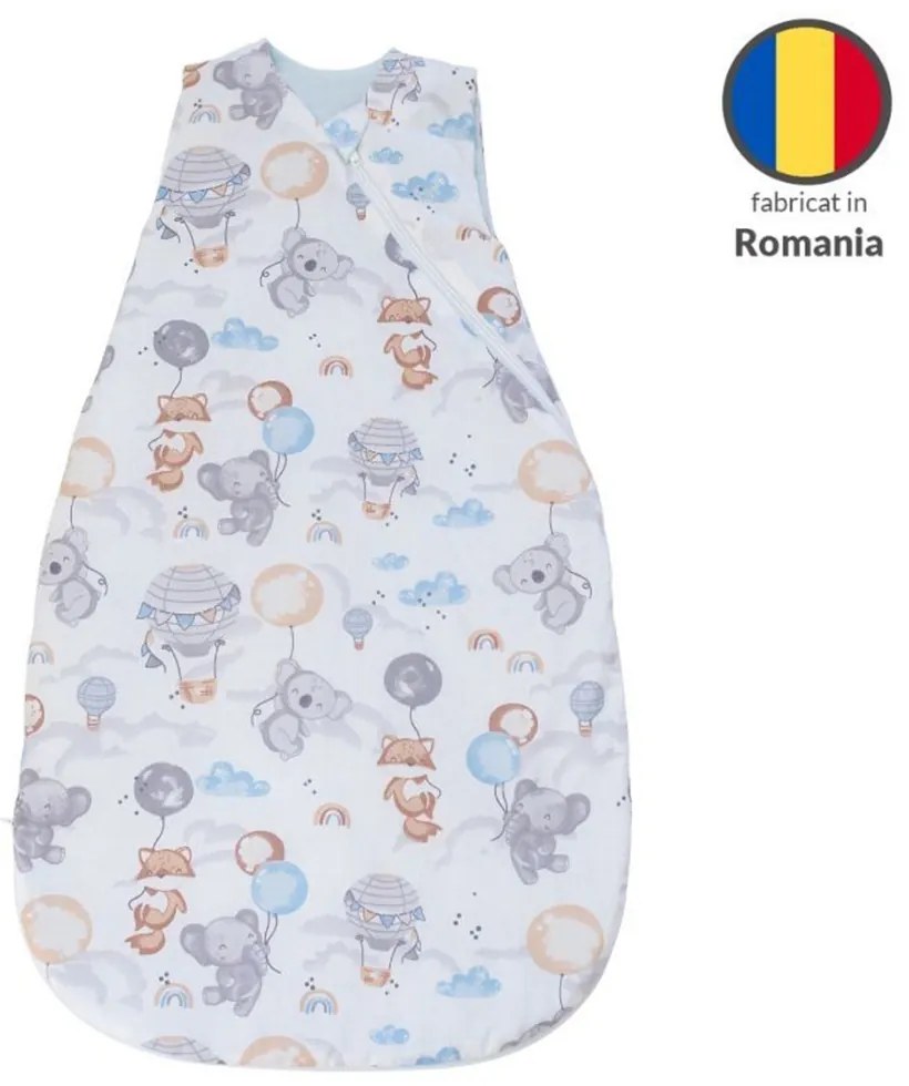 Sac de dormit bebe 3-12 luni Kidizi Tiny Adventures, 1 tog, bumbac 100%, pentru toamna/iarna