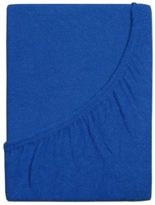 Cearsaf din frote pentru patut de copii EXCLUSIVE 70x140 cm albastru regal