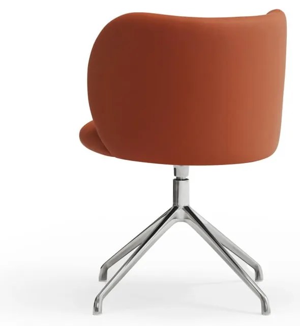 Scaun de sufragerie portocaliu tapițat Mogi – Teulat