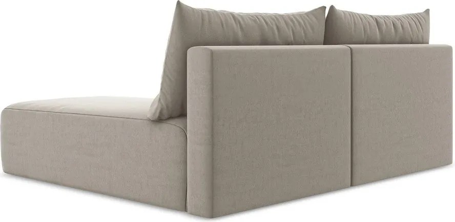 Colțar taupe extensibil/cu spațiu de depozitare cu tapițerie din catifea (cu colț pe partea dreaptă/cu șezlong) Kalena – Makamii