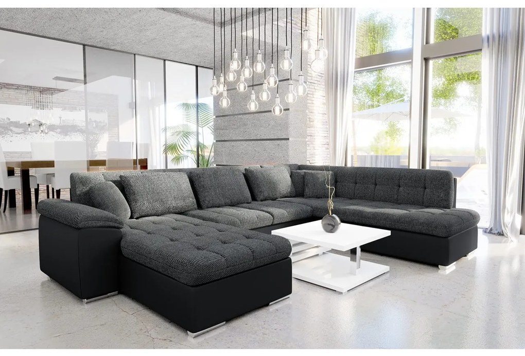 Colțar în formă de U Talina cu funcție de dormit (S) (piele ecologică Soft 011 + Majorka 03). 1058580