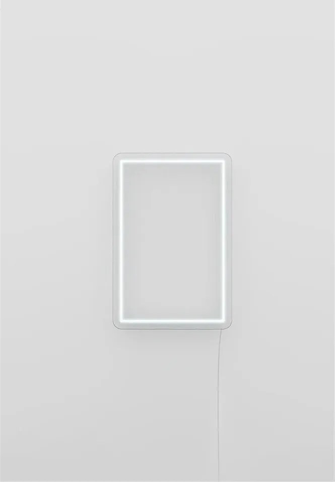 Decorațiune luminoasă de perete Candy Shock Rectangle, 30 x 40 cm, alb