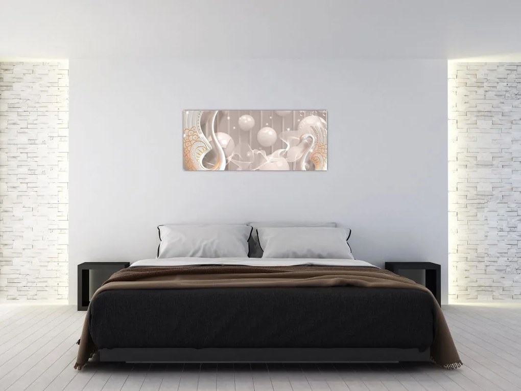 Tablou - Lebede fermecate (120x50 cm)