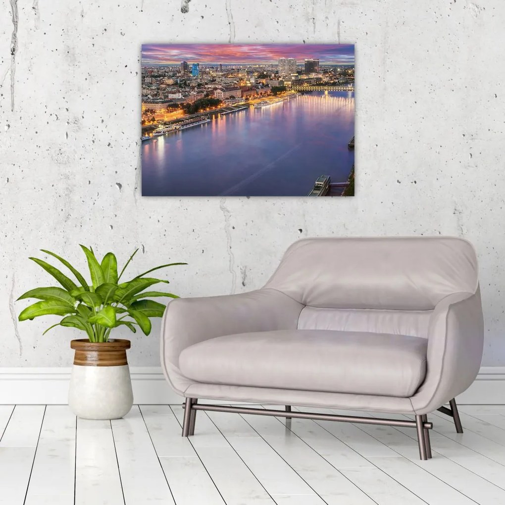 Tablou cu orașul Bratislava cu râu (70x50 cm)