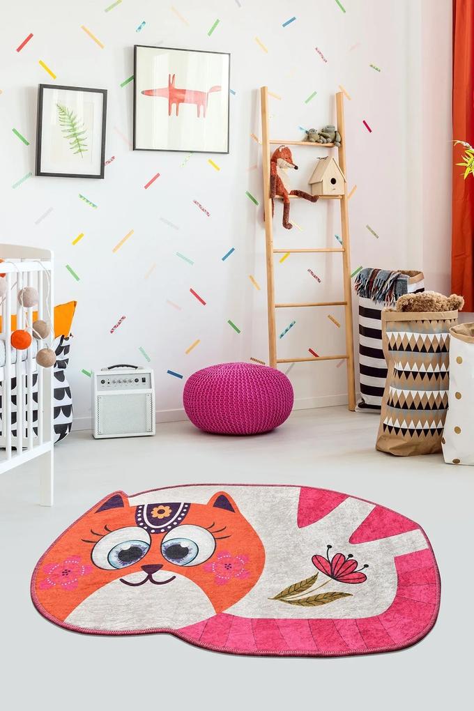 Covor de Copii Grande Pisica, Multicolor, 160x100 cm