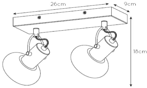 Spot MADEE 2xE14/25W/230V Lucide 17993/02/30