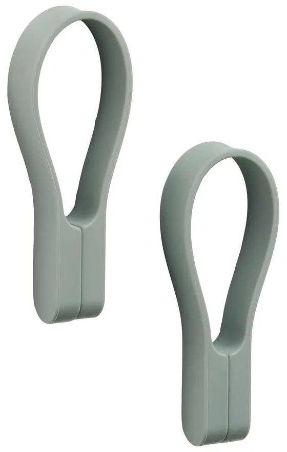 Clipsuri pentru prosoape verde prăfuit 2 buc. din silicon Loop – Zone