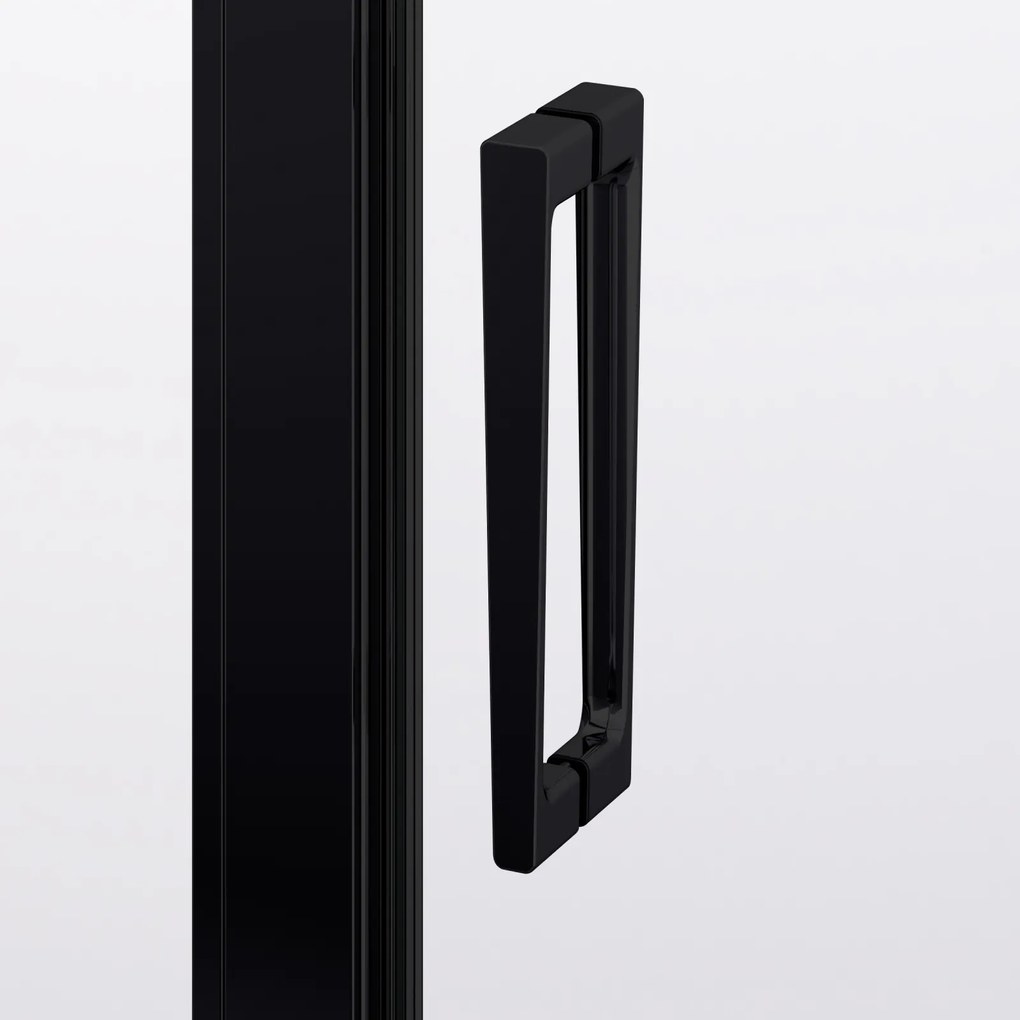 Usa batanta de dus in nisa, 900 mm, negru mat, Ronal Divera 900 mm