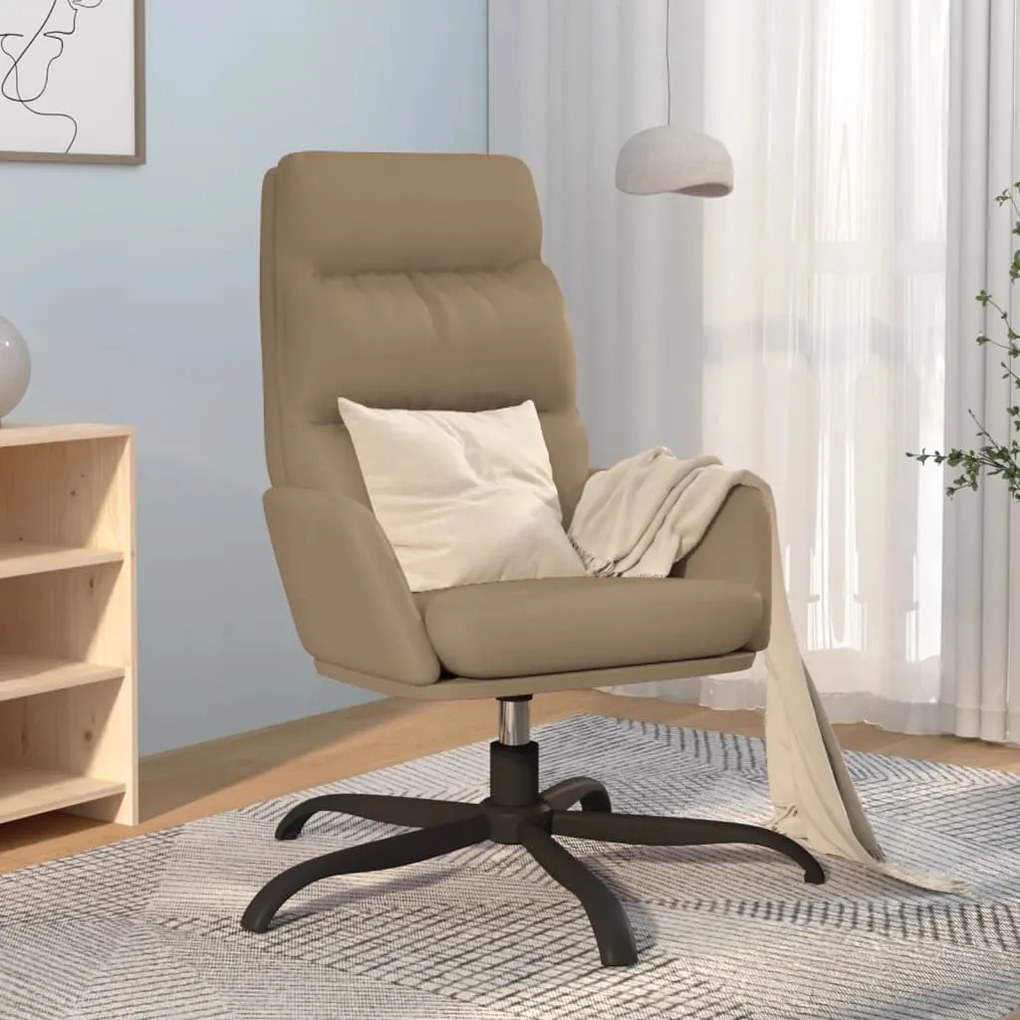 341147 vidaXL Scaun de relaxare, cappuccino, piele ecologică