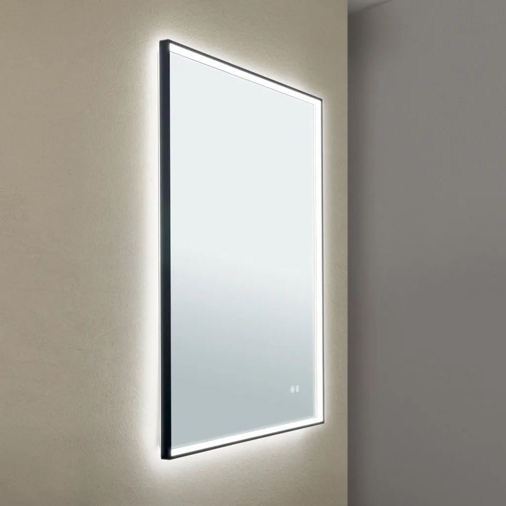Oglinda baie cu iluminat LED dimabil IP44 FRAME 70-90cm
