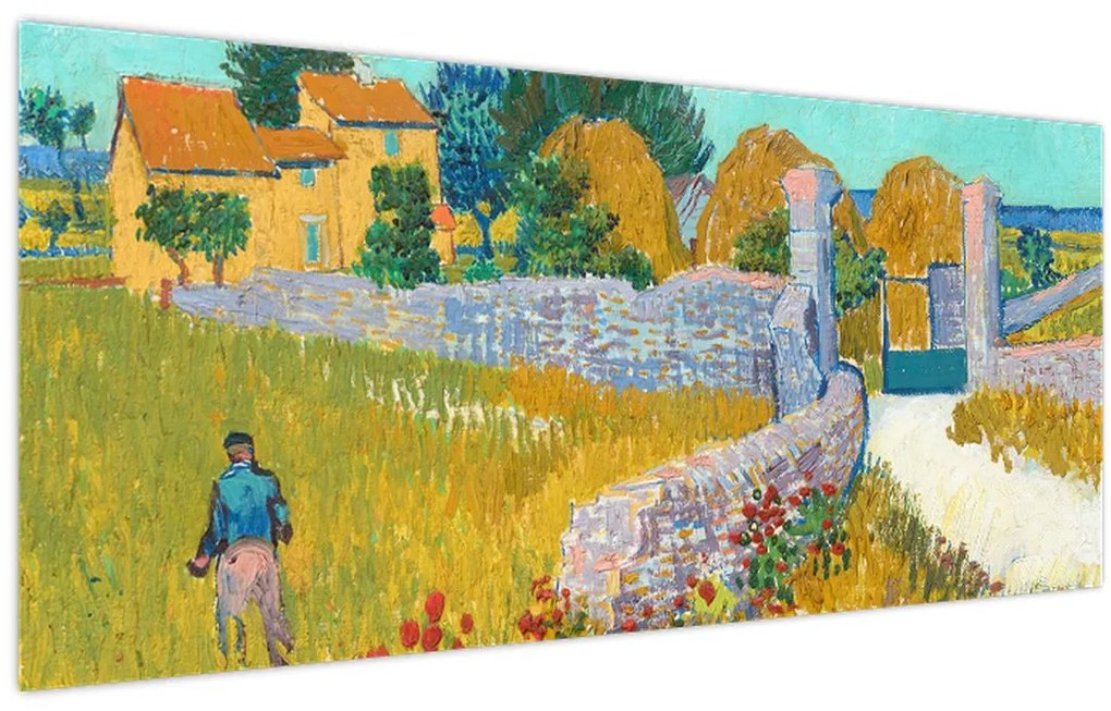 Tablou - Vincent van Gogh, Farmhouse in Provence, reproducere (120x50 cm)