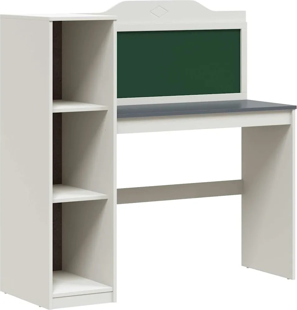 vidaXL Birou cu spațiu de depozitare deschis și tablă de scris ROROS