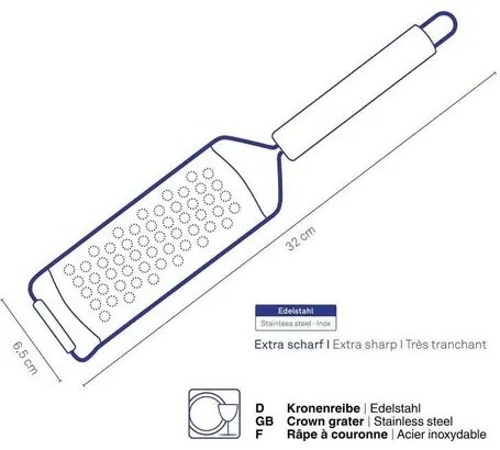 Răzătoare Kela Crown Rondo, din oțel inoxidabil