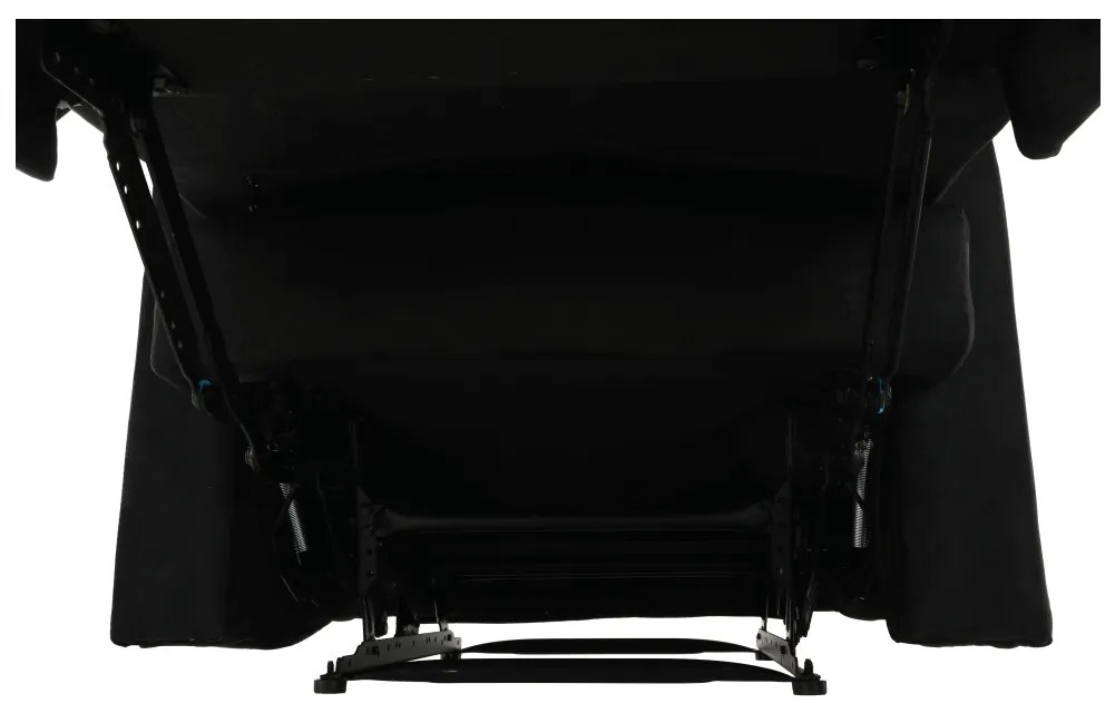 Fotoliu reglabil masaj, material textil catifea negru, LAMBERT