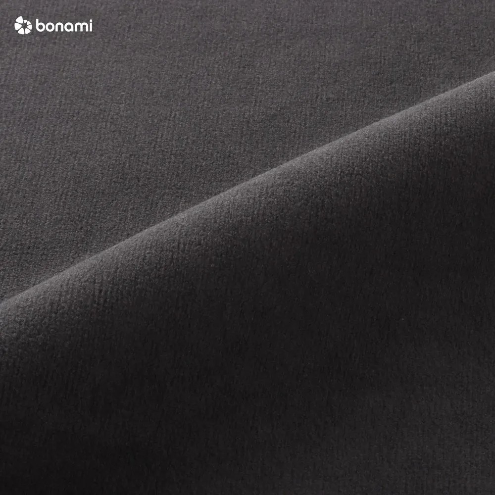 Colțar gri închis extensibil cu tapițerie din catifea (cu colț pe partea dreaptă) Sweet Harmony – Miuform