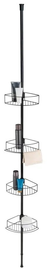 WENKO 24568100 - Poliță de colț DOLCEDO, 31 x 230 cm, inox/negru