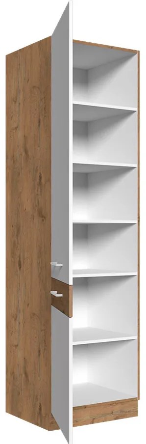 Dulap bucătărie Bronte 60 DK-210 2F (stejar lancelot + alb lucios). Promo -17%. 1123242