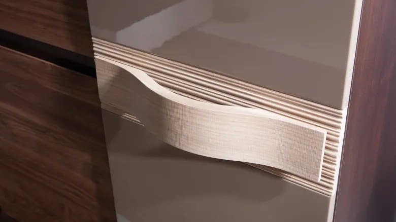 Biblioteca living Obsession, culoare Maro / Cappuccino, 300 x 198 x 52 cm