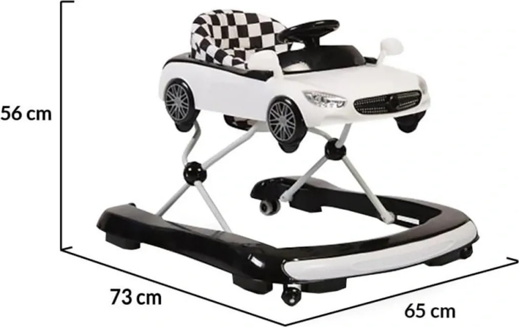Premergator Reglabil in 3 Trepte NOVOKIDS™ Super Cabrio Car, 3 in 1, Transformabil in Antemergator si Masinuta copii, Pliabil, Cu Melodii si lumini,