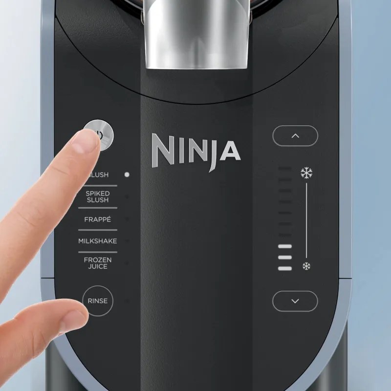 Aparat bauturi racoritoare cu gheata Ninja Slushi FS301EU, 200W, 5 moduri, Capacitate 1.9L, RapidChill, Whisperchill, Negru