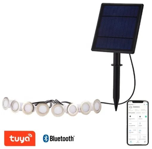 Corp de iluminat LED RGB solar dimabil Immax NEO 07905L 8xLED/0,25W/5V IP65 Tuya