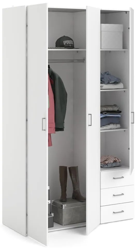 Șifonier alb 116x200 cm Space – Tvilum