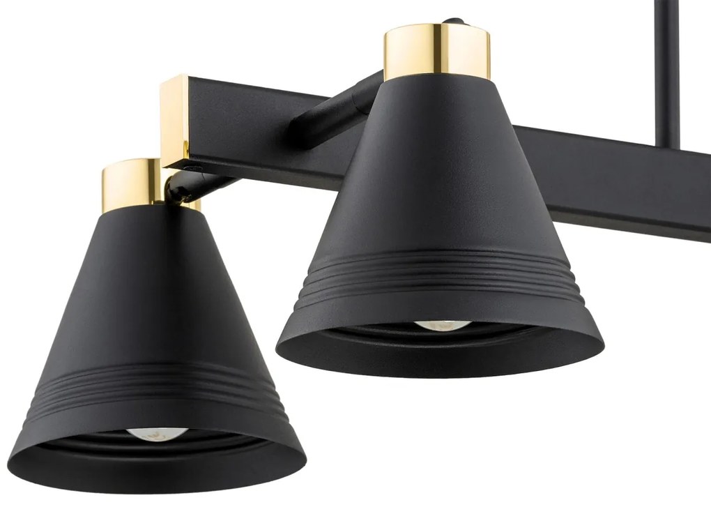 Lustra cu 4 brate design modern AVALONE negru