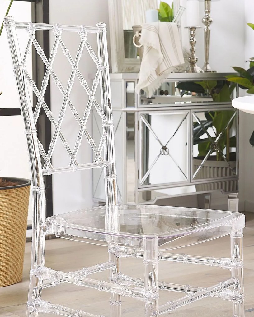 Set 2 buc. scaune de sufragerie CLARO (transparent). 1022823