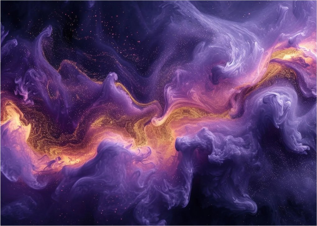 Tablou pe sticlă - Nebuloasa purpurie (70x50 cm)