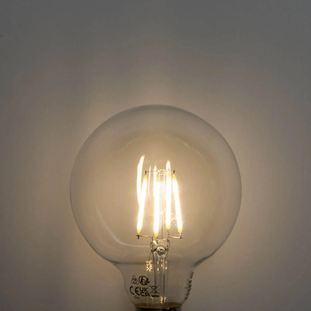 Set 5 becuri Bec LED E27 reglabil în 3 trepte G95 4W 450lm 3000K