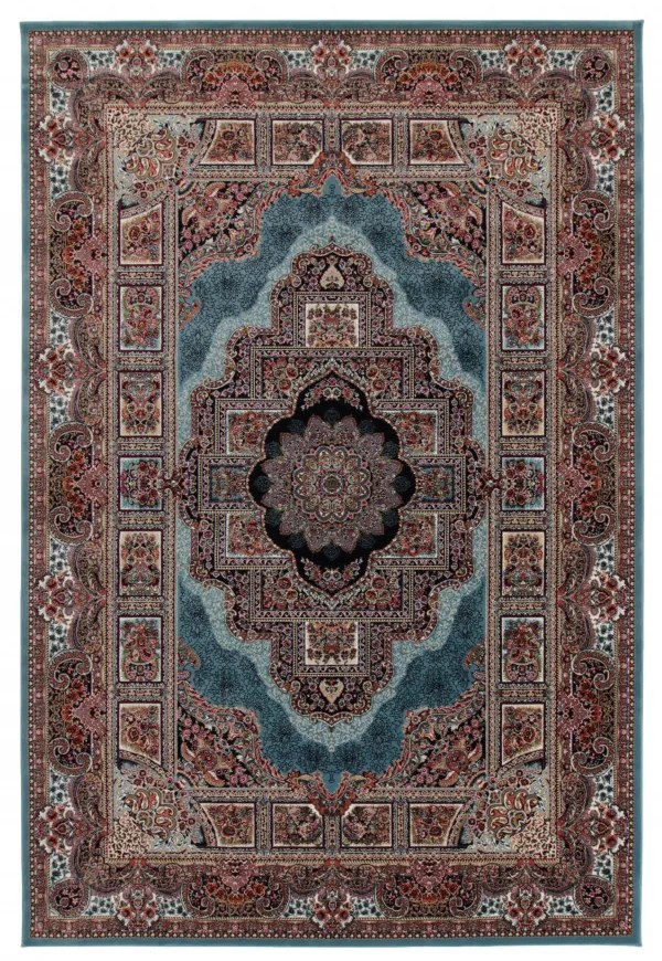 Covor Persan albastru Tabriz 160x230 covor mecanic elegant pentru living sau dormitor