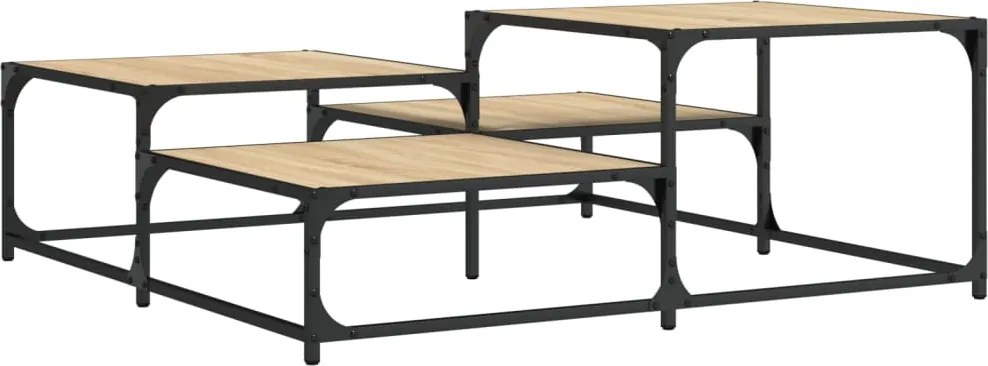 vidaXL Măsuță de cafea, stejar sonoma, 107x107x40 cm, lemn prelucrat