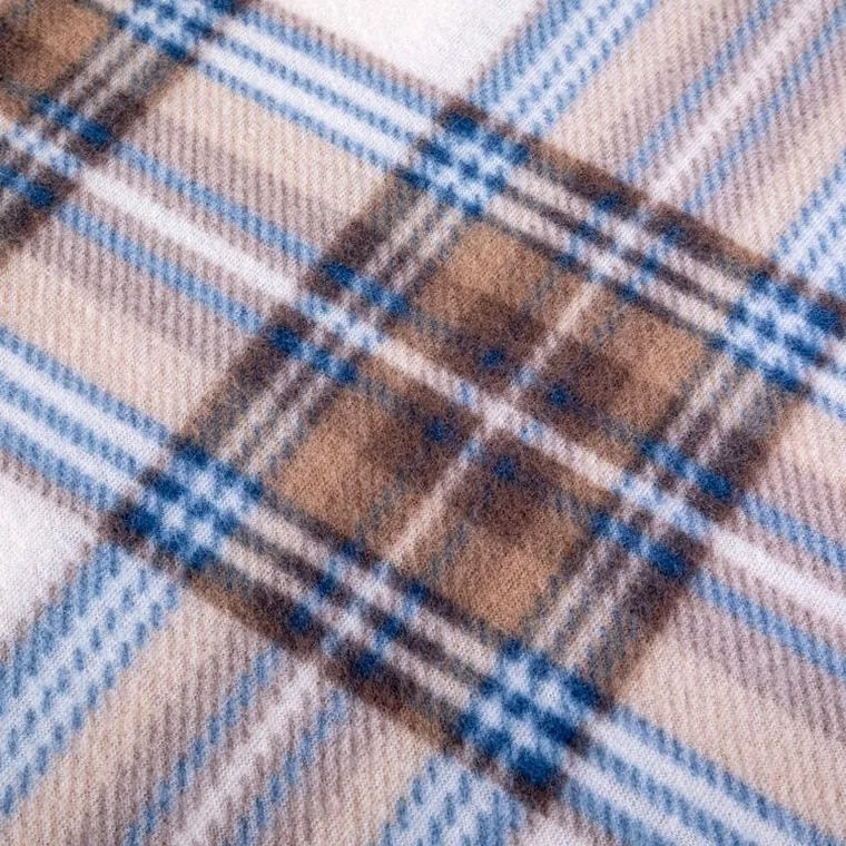JAHU Pătură fleece CAROURI, maro, 150 x 200 cm