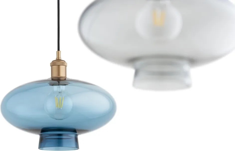 Lustra/pendul design decorativ TRESCO cupru/blue