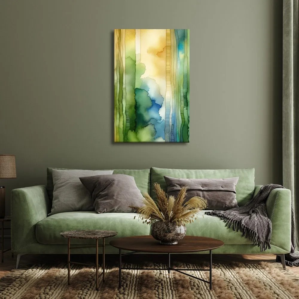 Tablou atmosferă forestieră abstractă