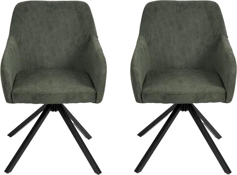 Set - 2 scaune de dining AVENBERG LARO - rotative, verde
