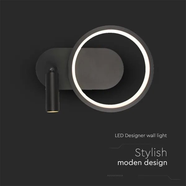 Aplică LED/14W/230V 3000K negru