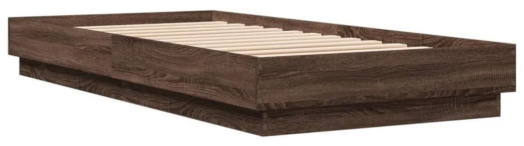 839601 vidaXL Cadru de pat, stejar maro, 100x200 cm, lemn prelucrat