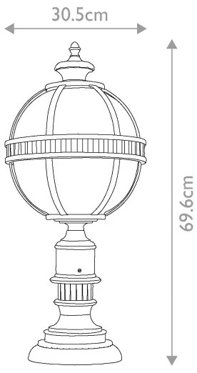 Lampă de exterior HALLERON 3xE14/60W/230V IP44 Elstead KL-HALLERON-3M