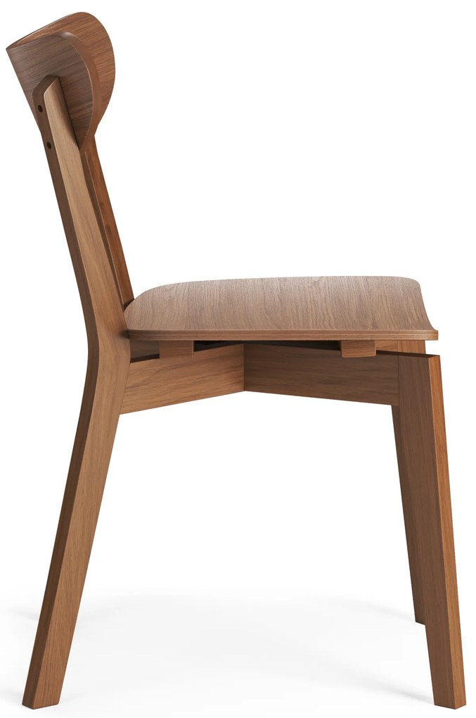 MAZZONI EXPORT ROXY Nucă Naturală - SCAUN DE LEMN PENTRU SALON SUFRAGERIE BUCĂTĂRIE RETRO