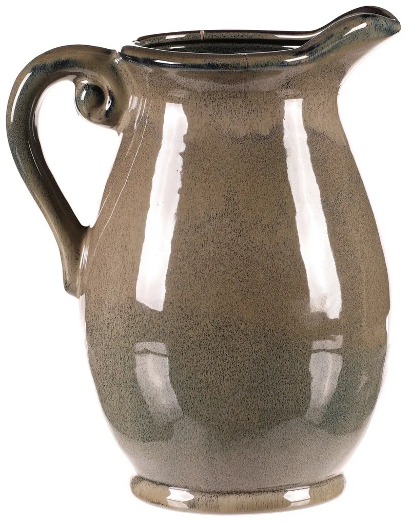 Cana ceramică gri, 18 x 20 x 28 cm, mare, 28 cm